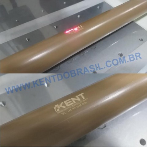 Máquina de gravação a laser em plástico